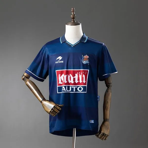 Camiseta de fútbol Real Sociedad 1999/00 VISITANTE MANGA CORTA VERSION FAN